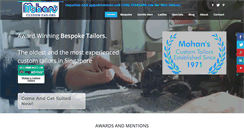 Desktop Screenshot of mohanstailors.com